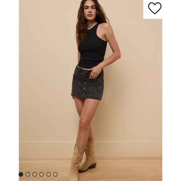 American Eagle Outfitters Dresses & Skirts - NWT AE Stretch Low-Rise A-Line Denim Cargo Mini Skirt 8